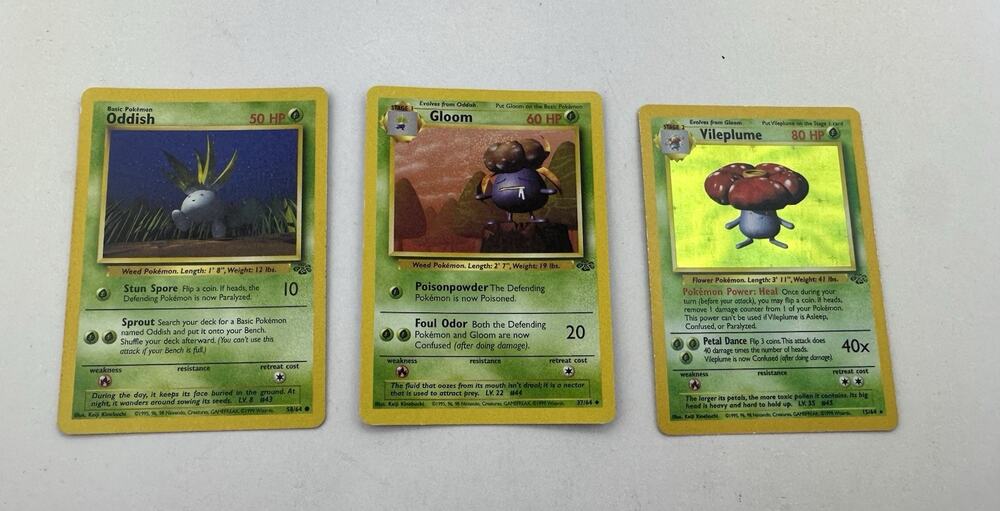 Vileplume 15/64 Holo Jungle Set Pokemon Card WOTC Evolution Set LP/MP